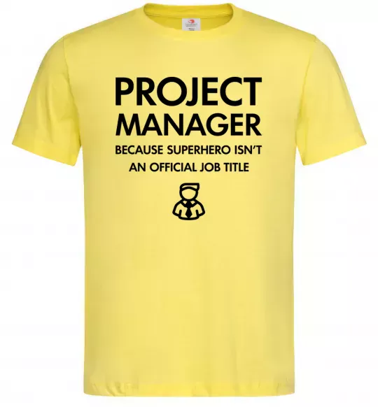 Чоловіча футболка Project manager Лимонний фото