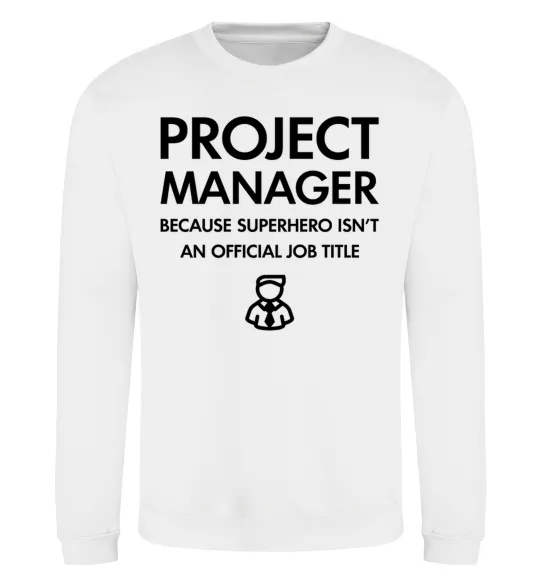 Свитшот Project manager Белый фото