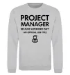 Свитшот Project manager Серый меланж фото