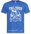 Чоловіча футболка The boss Egypt style Яскраво-синій фото