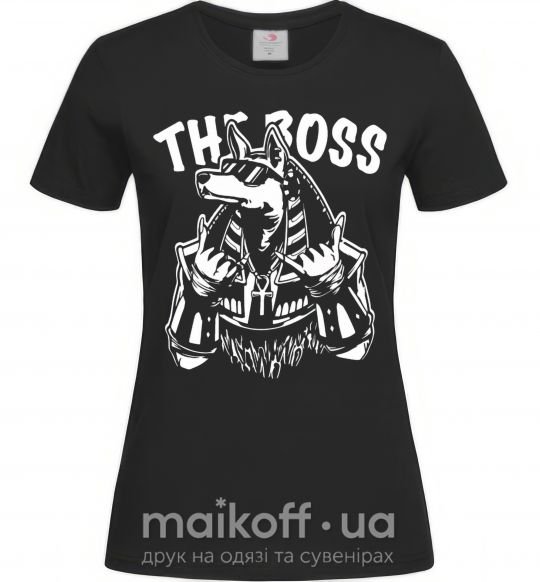 Жіноча футболка The boss Egypt style Чорний фото