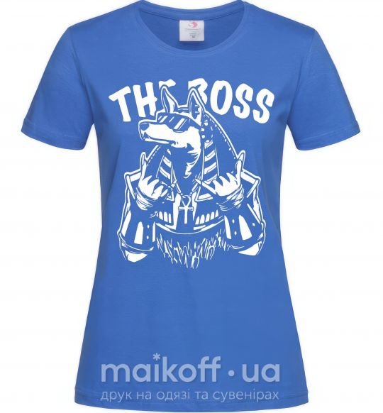 Жіноча футболка The boss Egypt style Яскраво-синій фото