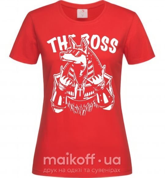 Жіноча футболка The boss Egypt style Червоний фото