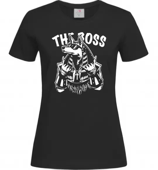 Жіноча футболка The boss Egypt style Чорний фото