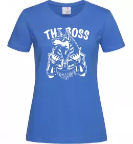 Жіноча футболка The boss Egypt style Яскраво-синій фото
