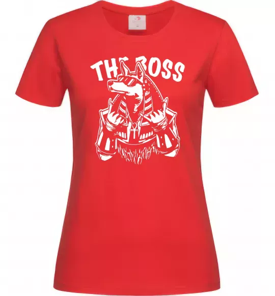Жіноча футболка The boss Egypt style Червоний фото