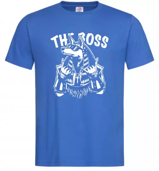 Мужская футболка The boss Egypt style Ярко-синий фото