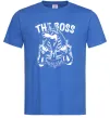 Мужская футболка The boss Egypt style Ярко-синий Мужская футболка The boss Egypt style Ярко-синий фото