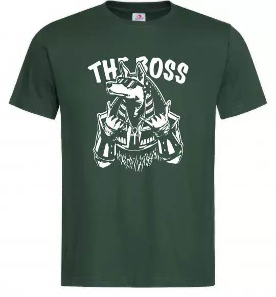 Мужская футболка The boss Egypt style Темно-зеленый фото