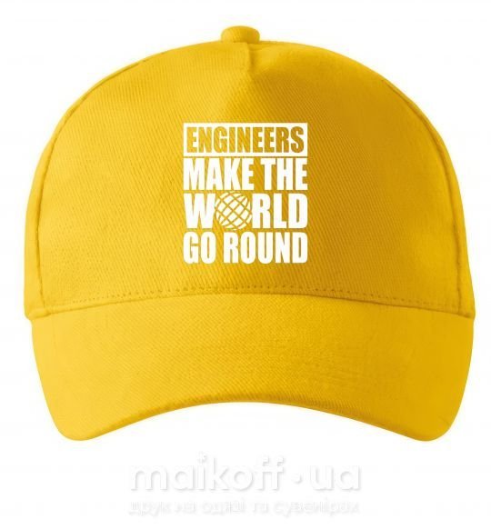 Кепка Engineers make the world go round Солнечно желтый фото