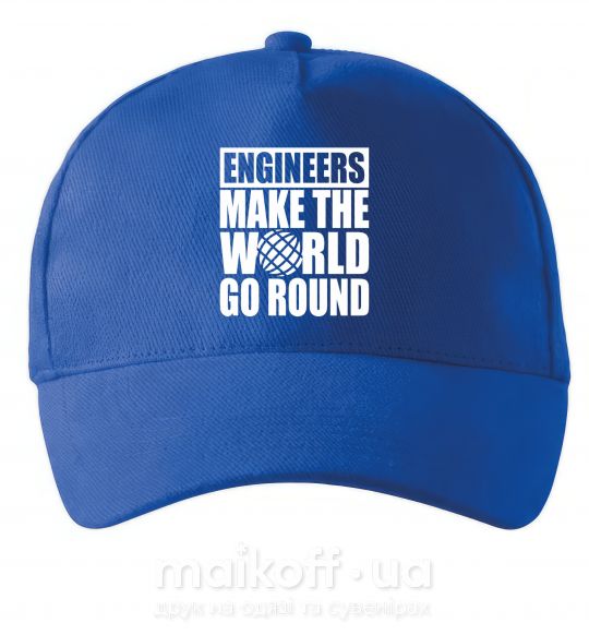 Кепка Engineers make the world go round Ярко-синий фото