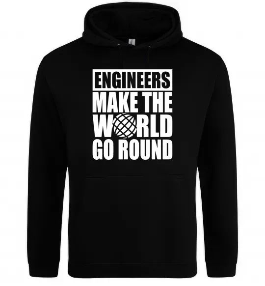 Жіноча толстовка (худі) Engineers make the world go round Чорний фото