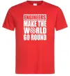 Мужская футболка Engineers make the world go round Красный фото