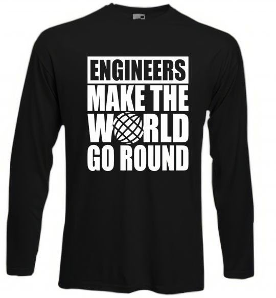 Реглан Engineers make the world go round Чорний фото