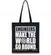 Еко-сумка Engineers make the world go round Чорний фото