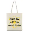 Еко-сумка Think like a proton Бежевий фото