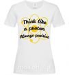 Жіноча футболка Think like a proton Білий фото