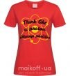 Женская футболка Think like a proton Красный фото