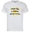 Мужская футболка Think like a proton Белый фото
