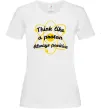 Жіноча футболка Think like a proton Білий фото