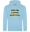 Мужская толстовка (худи) Think like a proton Голубой фото