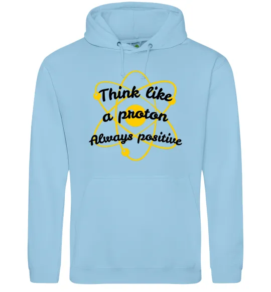 Женская толстовка (худи) Think like a proton Голубой фото