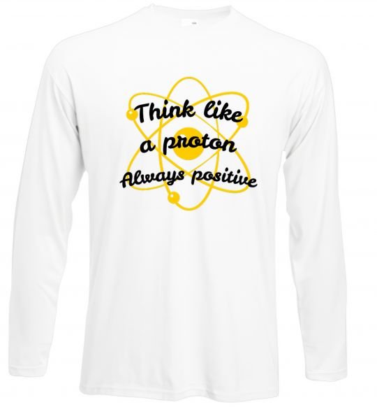 Реглан Think like a proton Білий фото