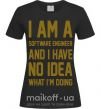 Жіноча футболка I'm a software engineer Чорний фото