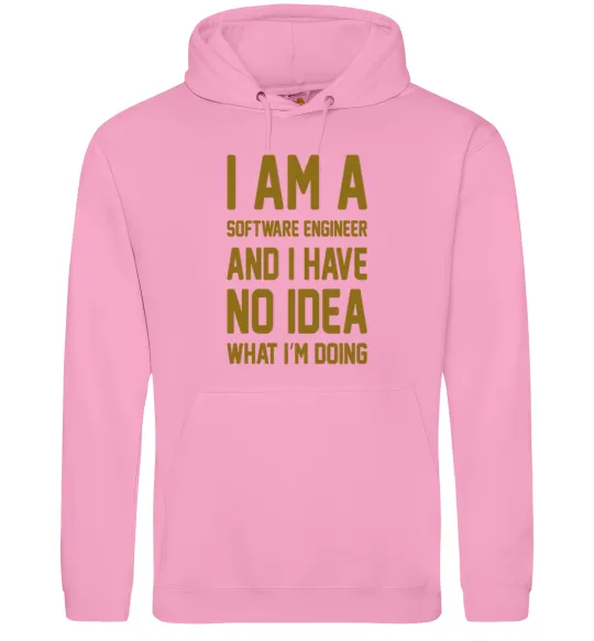 Чоловіча толстовка (худі) I'm a software engineer Рожевий фото
