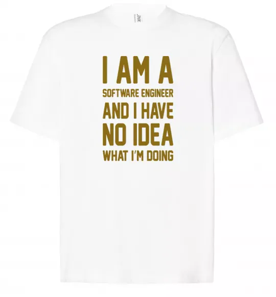 Футболка Оверсайз I'm a software engineer Білий фото