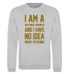 Свитшот I'm a software engineer Серый меланж фото