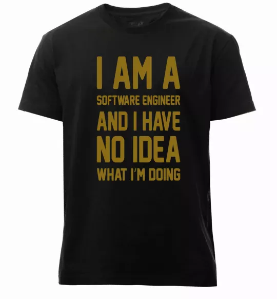 Чоловіча преміум футболка I'm a software engineer Чорний фото