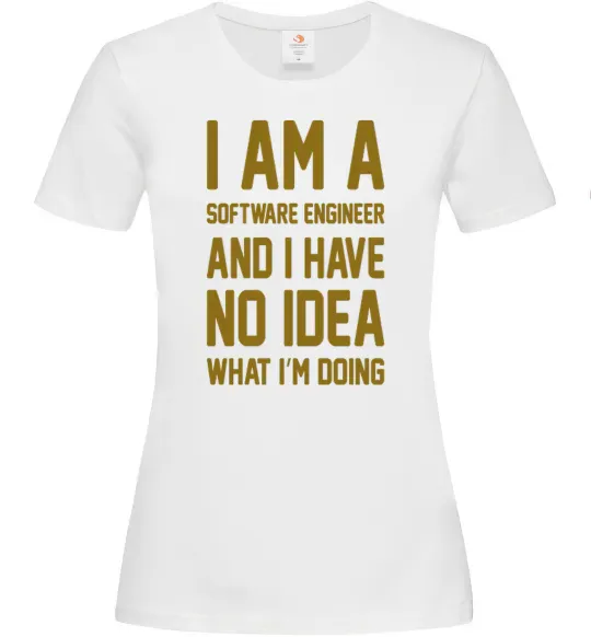 Жіноча футболка I'm a software engineer Білий фото