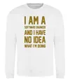 Світшот I'm a software engineer Білий фото