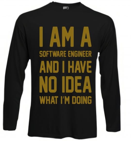 Реглан I'm a software engineer Чорний фото