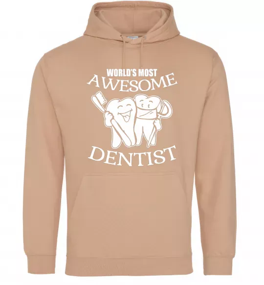 Жіноча толстовка (худі) World's most awesome dentist Пісочний фото