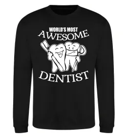 Свитшот World's most awesome dentist Черный фото