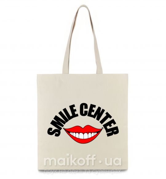 Эко-сумка Smile center Бежевый фото
