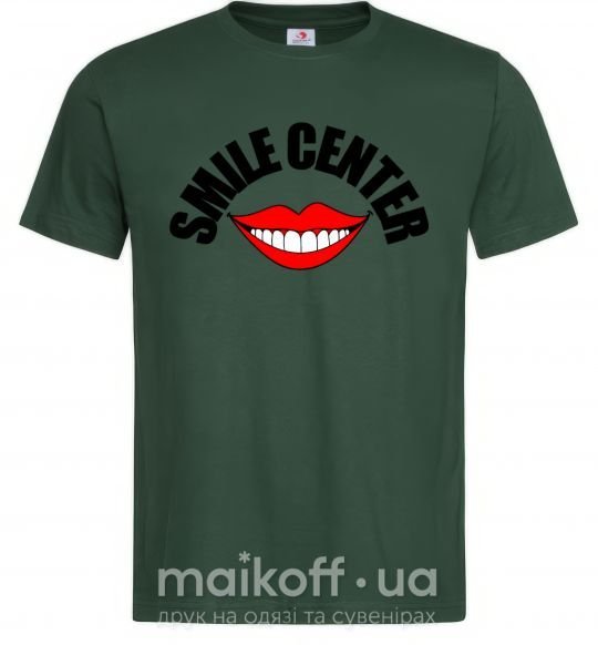 Мужская футболка Smile center Темно-зеленый фото