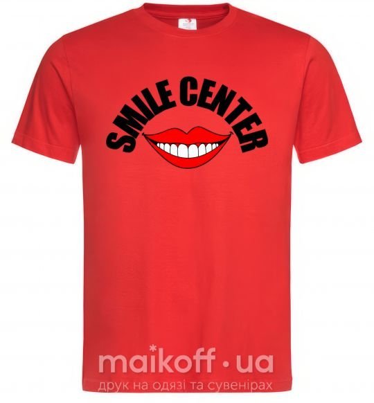 Мужская футболка Smile center Красный фото