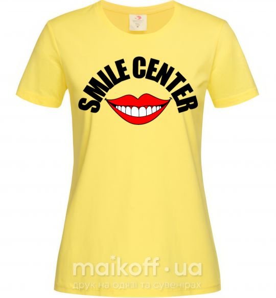 Жіноча футболка Smile center Лимонний фото