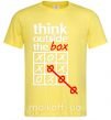 Чоловіча футболка Think outside the box Лимонний фото