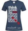 Женская футболка Think outside the box Темно-синий фото