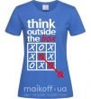 Женская футболка Think outside the box Ярко-синий фото