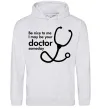 Мужская толстовка (худи) Be nice to me i may be your doctor Серый меланж фото