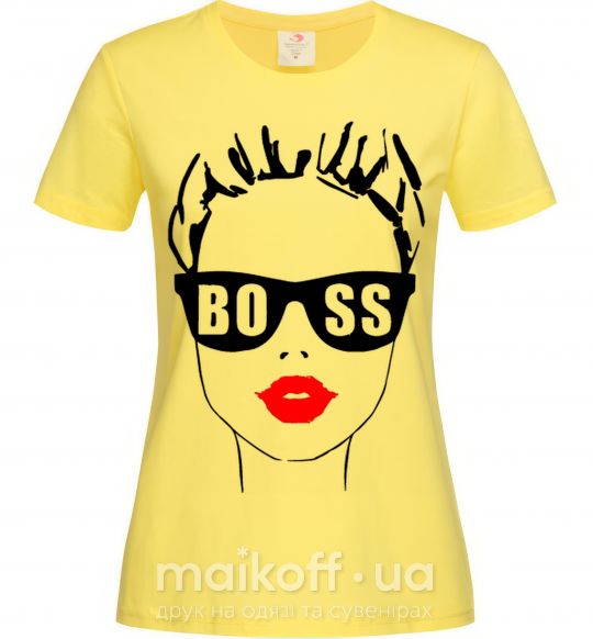 Жіноча футболка Lady boss Лимонний фото