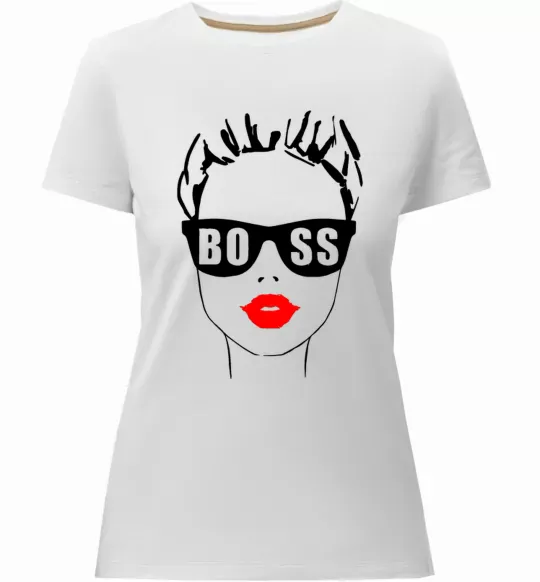 Женская премиум футболка Lady boss Белый фото