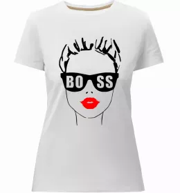 Женская премиум футболка Like a boss Белый фото