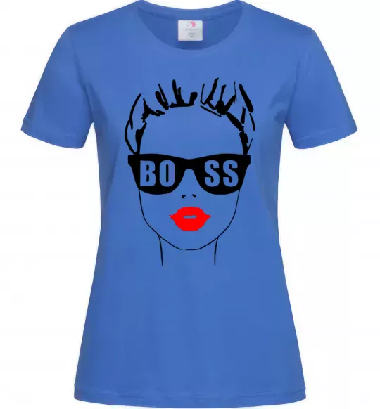 Жіноча футболка Lady boss Яскраво-синій фото