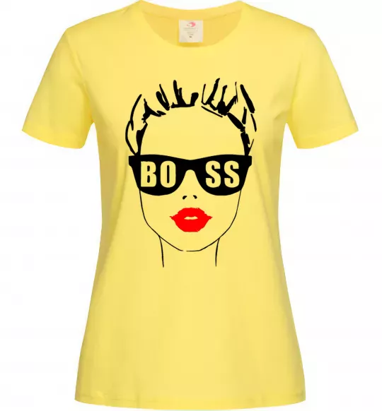 Жіноча футболка Lady boss Лимонний фото